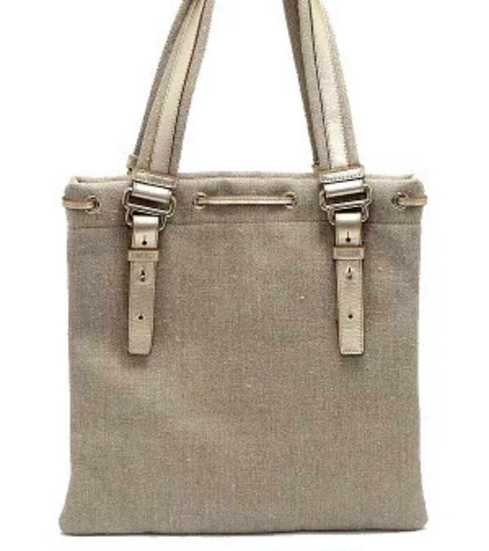 Saint Laurent Canvas Tote Gold YVES Cream Kahala Beige Bag Cream Tan
